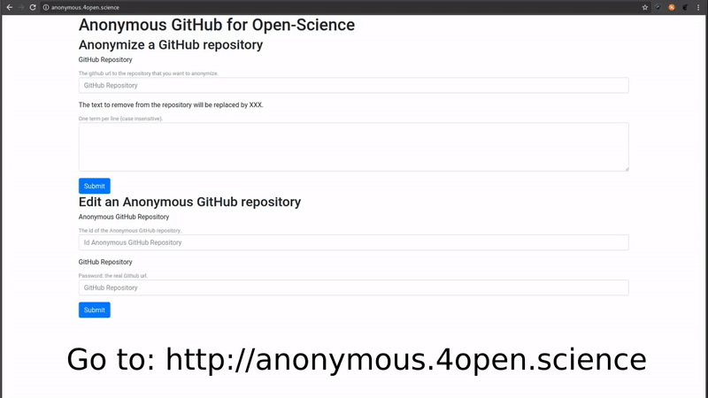 Anonymize a full GitHub repo