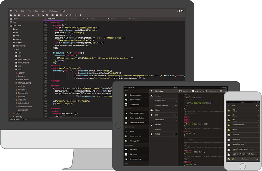 Codeanywhere, un editor de código que se adapta a todos los dispositivos