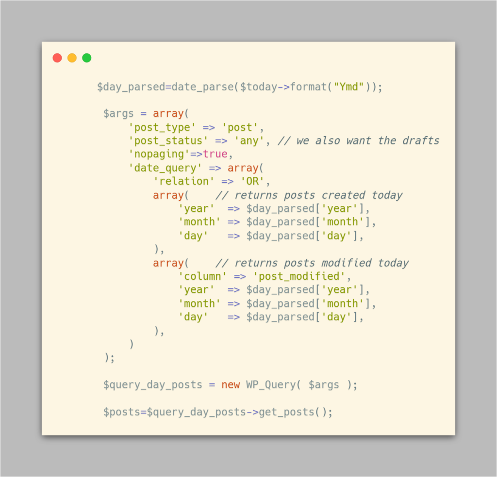 Code snippet decorated by carbon