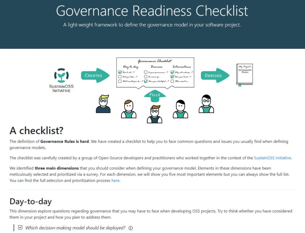 open source governance checklist